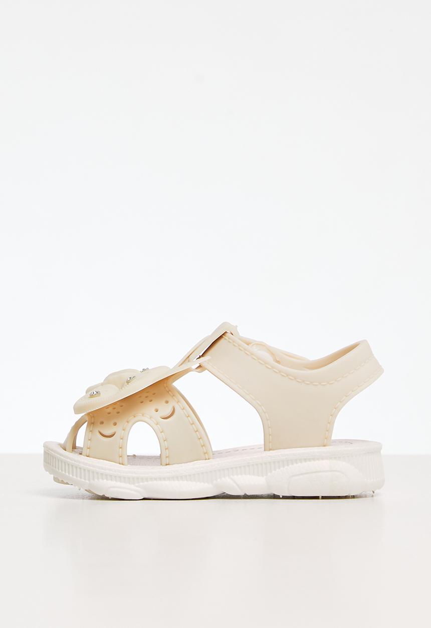 Pop Candy - Bow décor sandals - off white