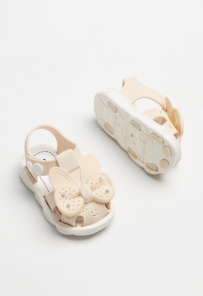 Pop Candy - Bow décor sandals - off white