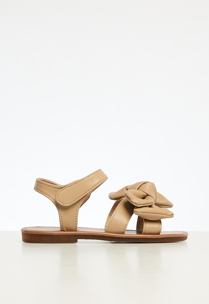 Pop Candy - Girls open toe bowknot sandals - champagne