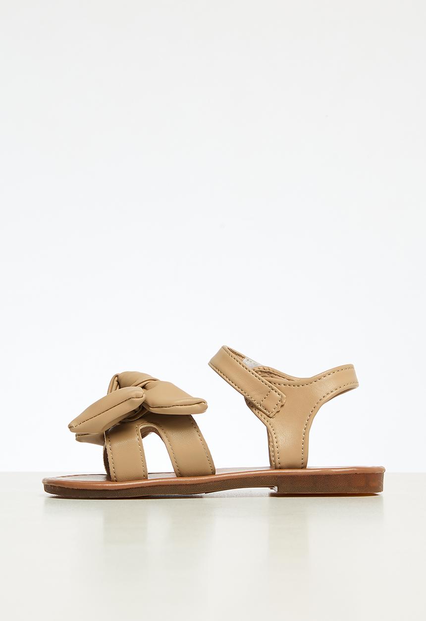 Pop Candy - Girls open toe bowknot sandals - champagne
