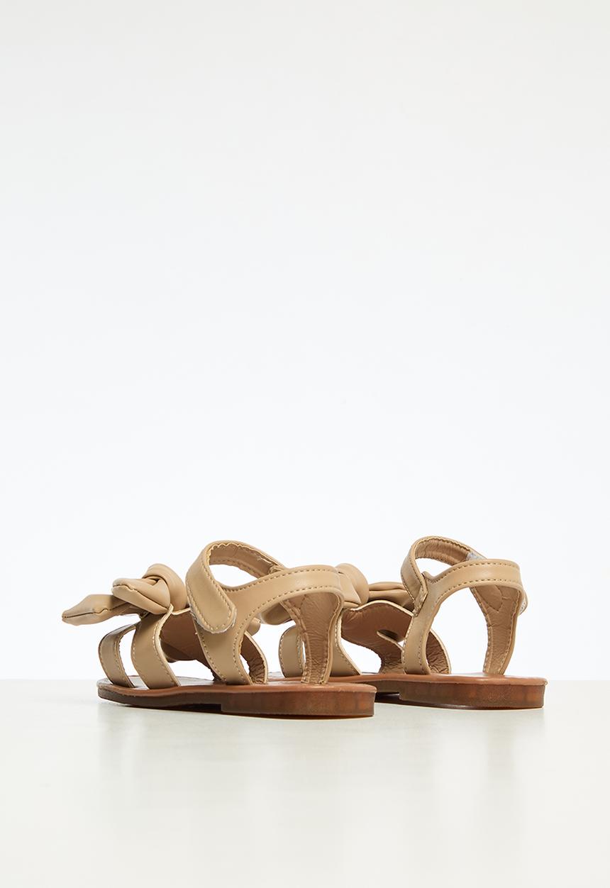 Pop Candy - Girls open toe bowknot sandals - champagne