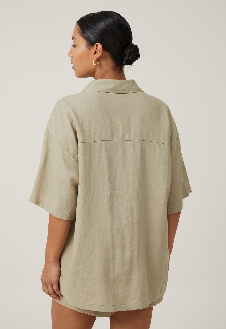 Cotton On - Haven short sleeve shirt - desert sage