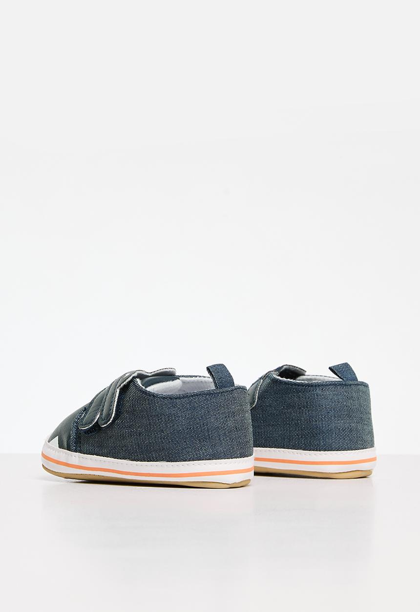 Pop Candy - Baby boys twin strap shoes - dark blue
