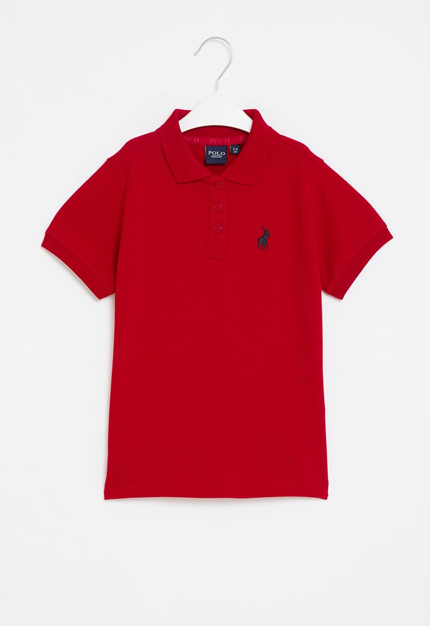 POLO - Girls nina short sleeve golfer - red