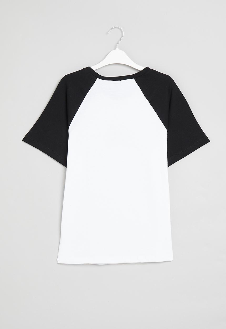 Rebel Republic - Older boys printed tee - white & black