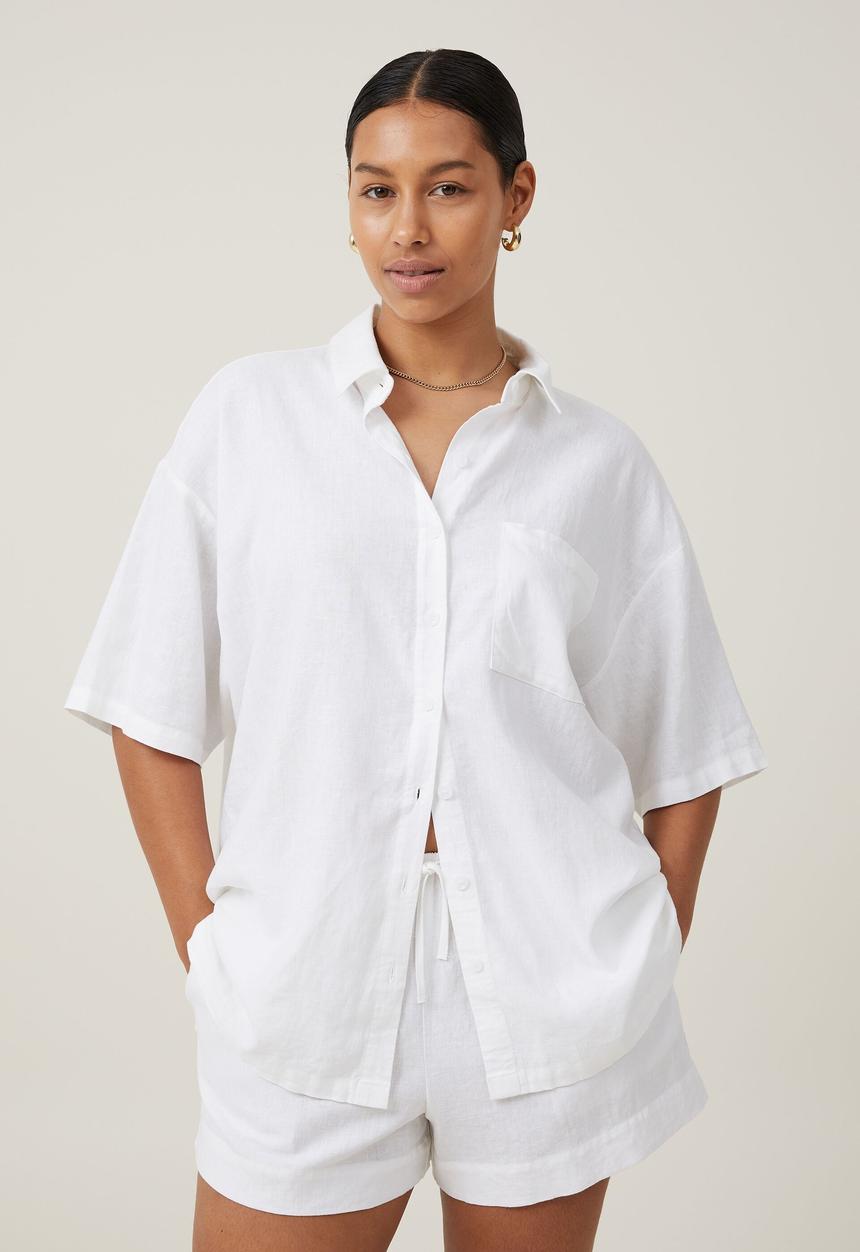 Cotton On - Haven short sleeve shirt - white
