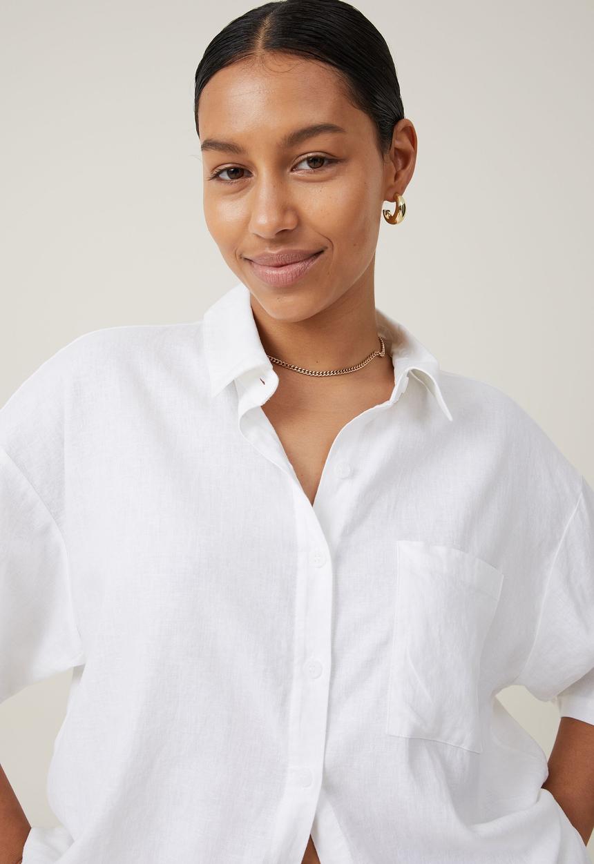 Cotton On - Haven short sleeve shirt - white