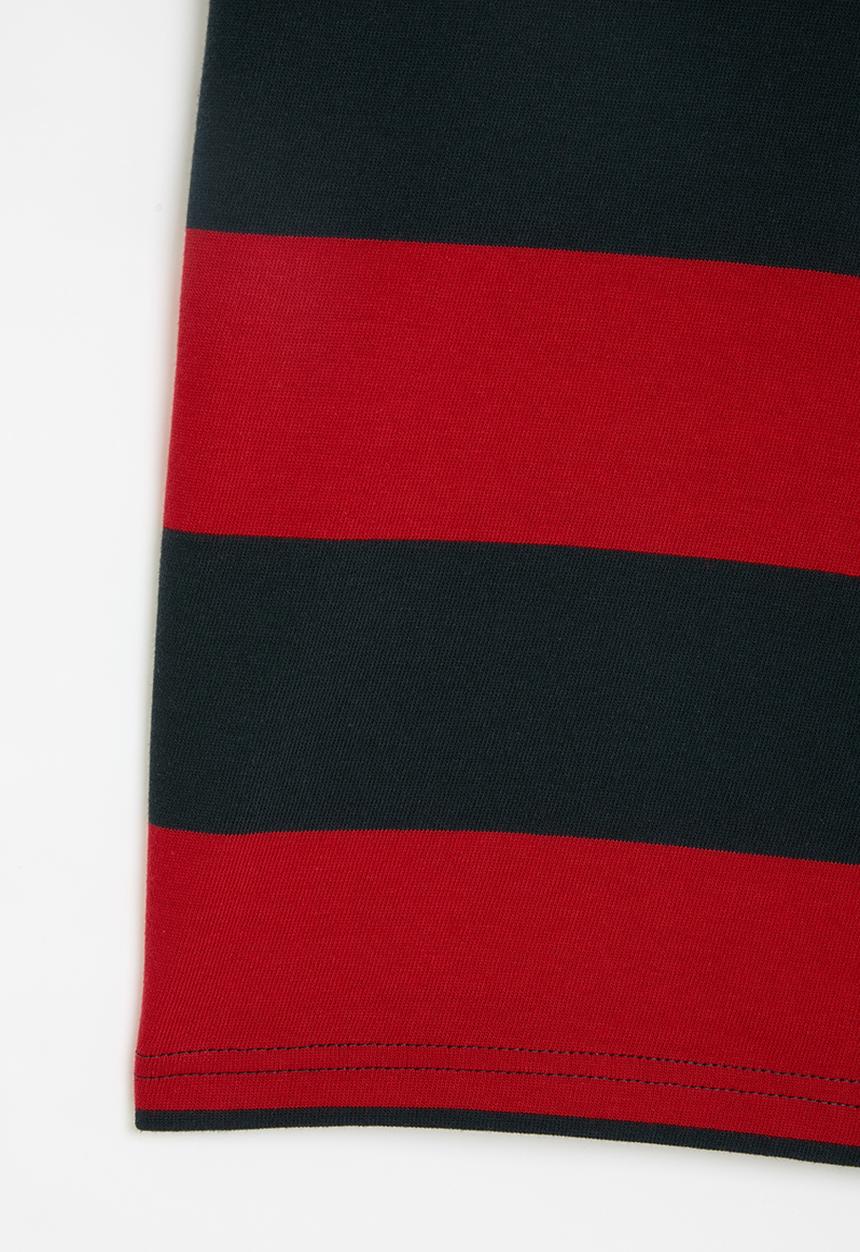 POLO - Boys layton striped golfer - red