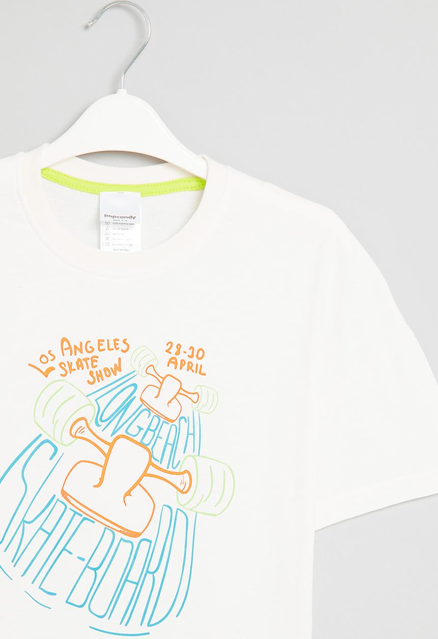 Pop Candy - Printed short sleeve tee - white