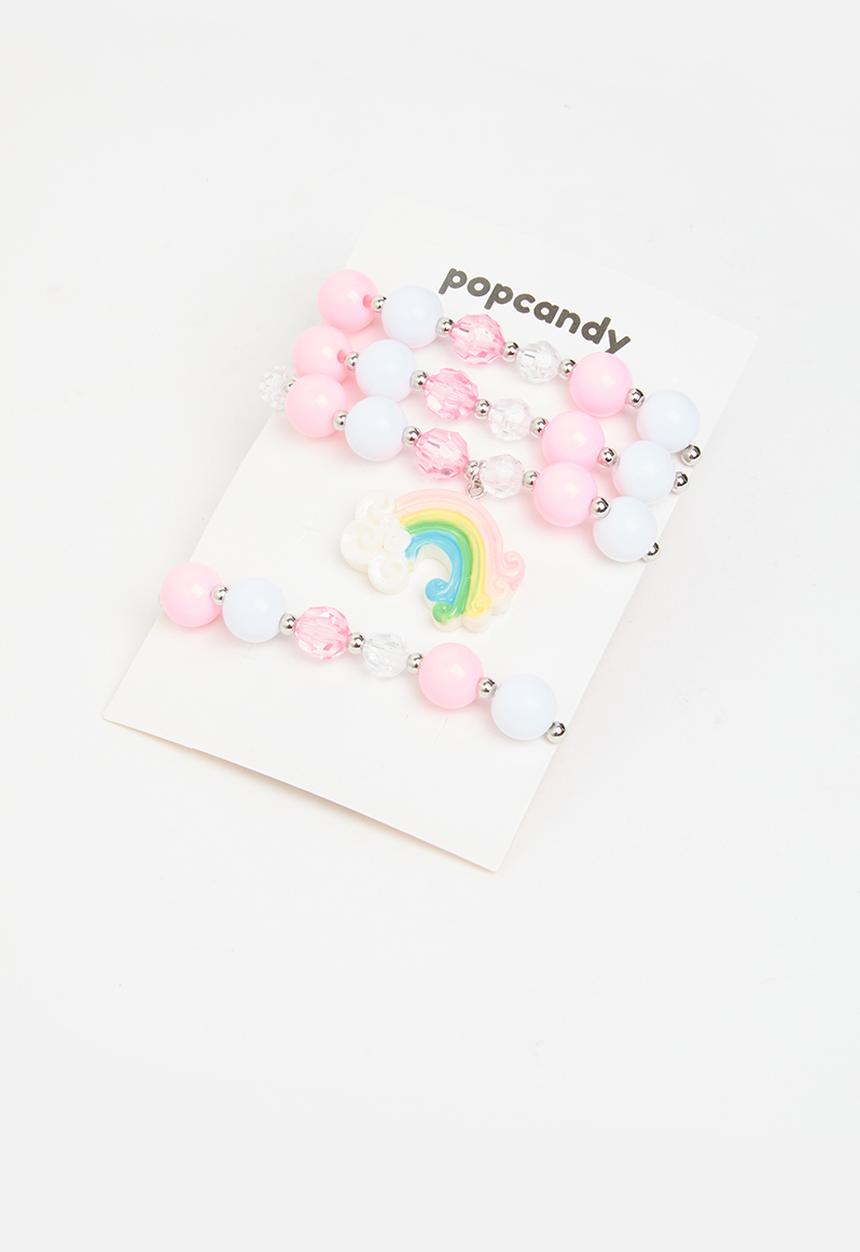 Pop Candy - Girls bracelet necklace set - pink