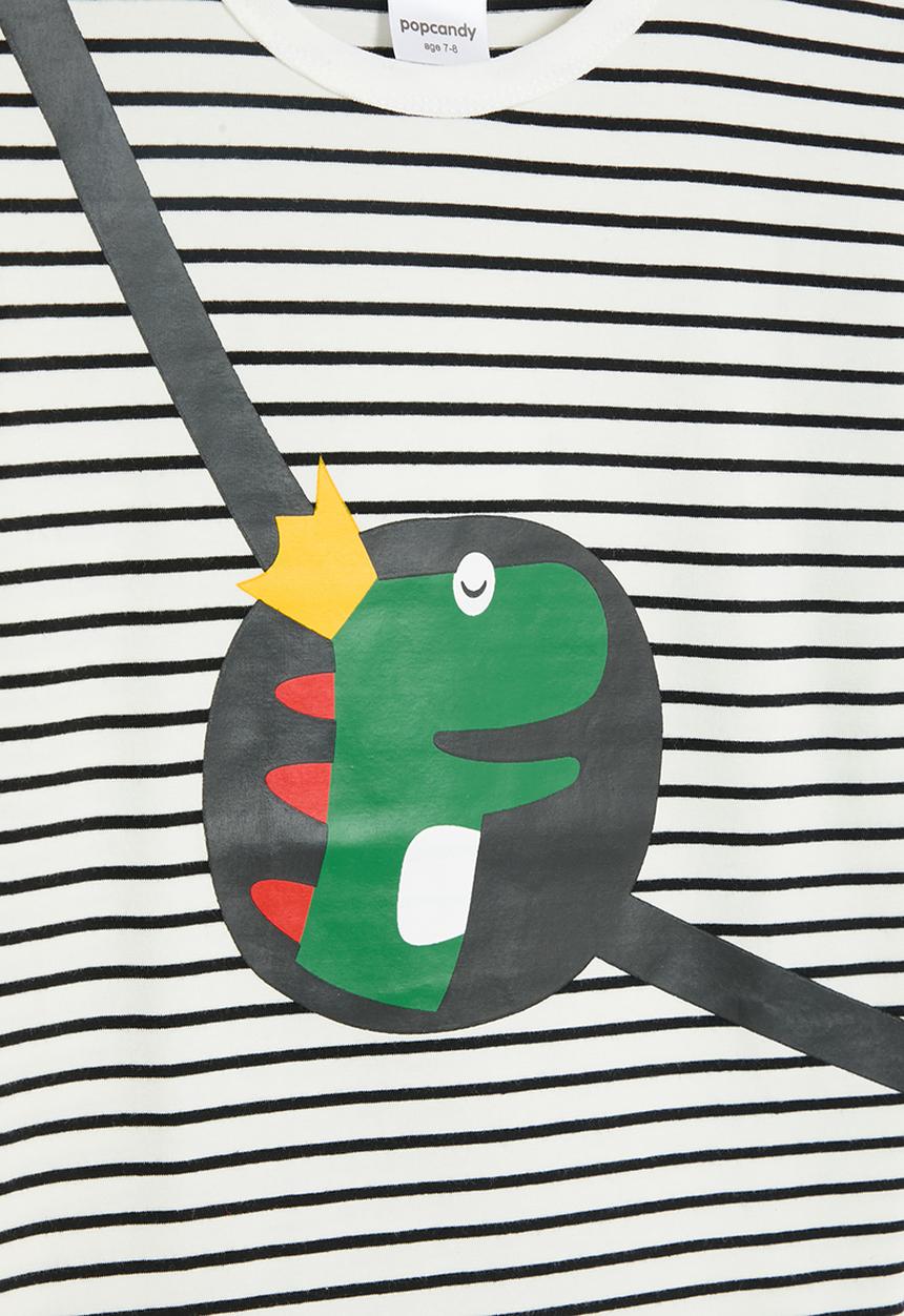 Pop Candy - Boys striped tee - black & white