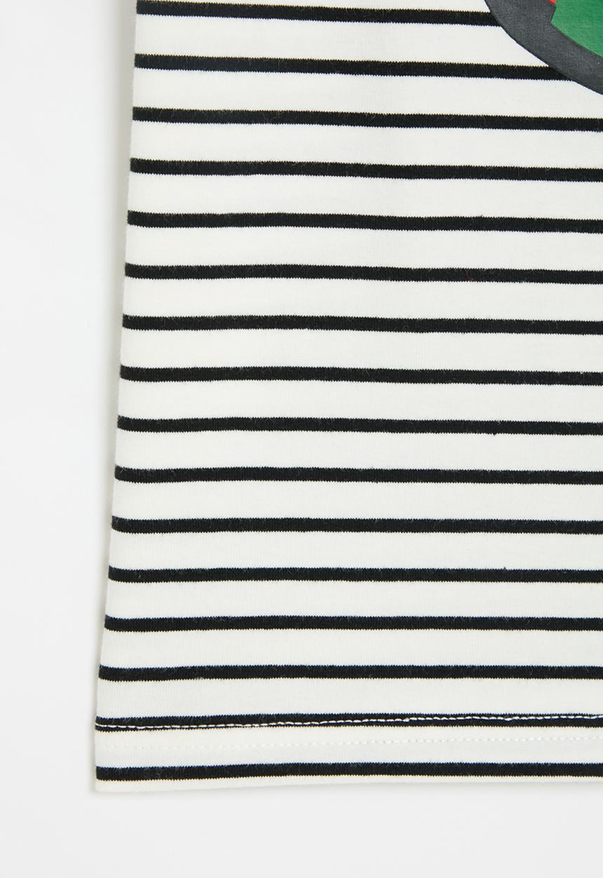 Pop Candy - Boys striped tee - black & white