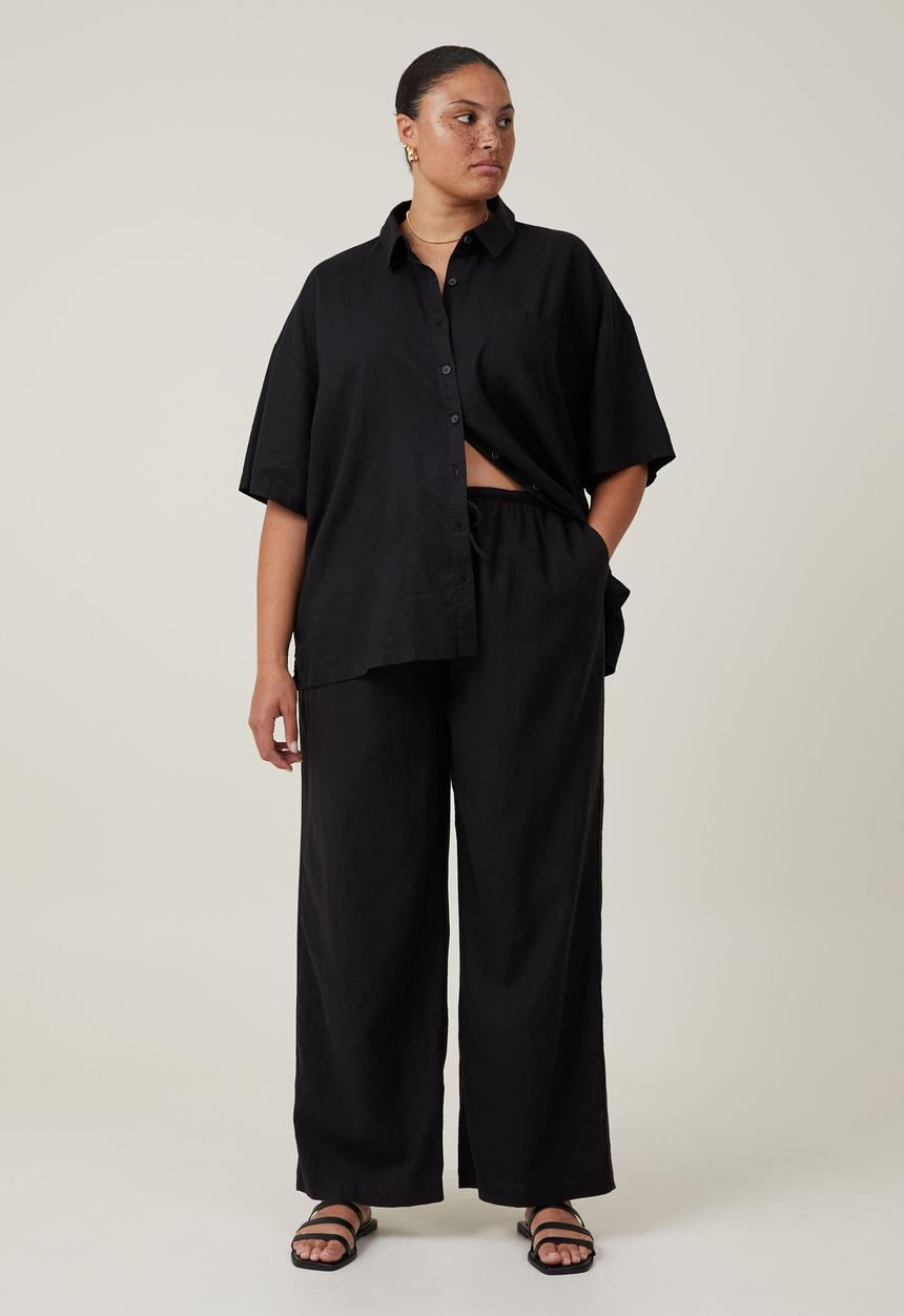 Cotton On - Plus haven wide leg pant - black