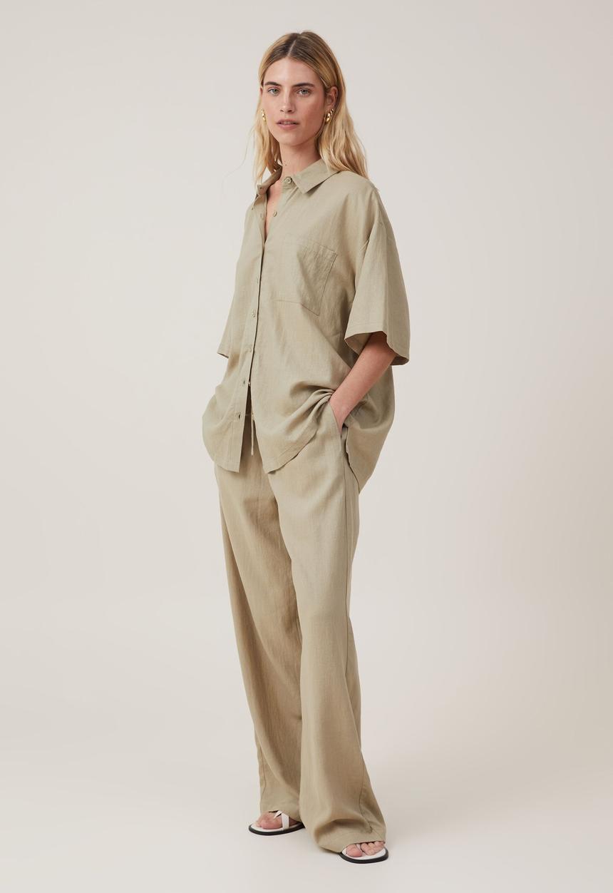 Cotton On - Haven wide leg pant - desert sage
