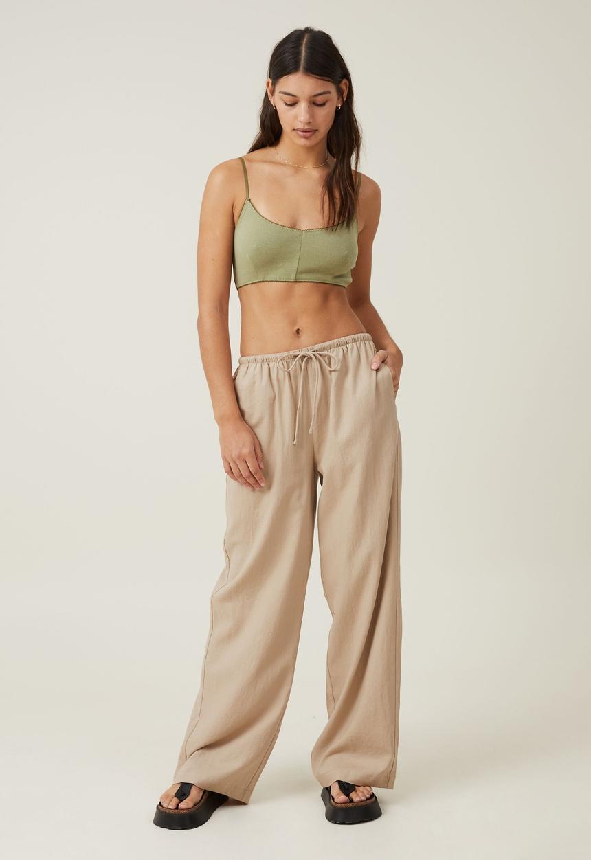 Cotton On - Haven wide leg pant - mid taupe