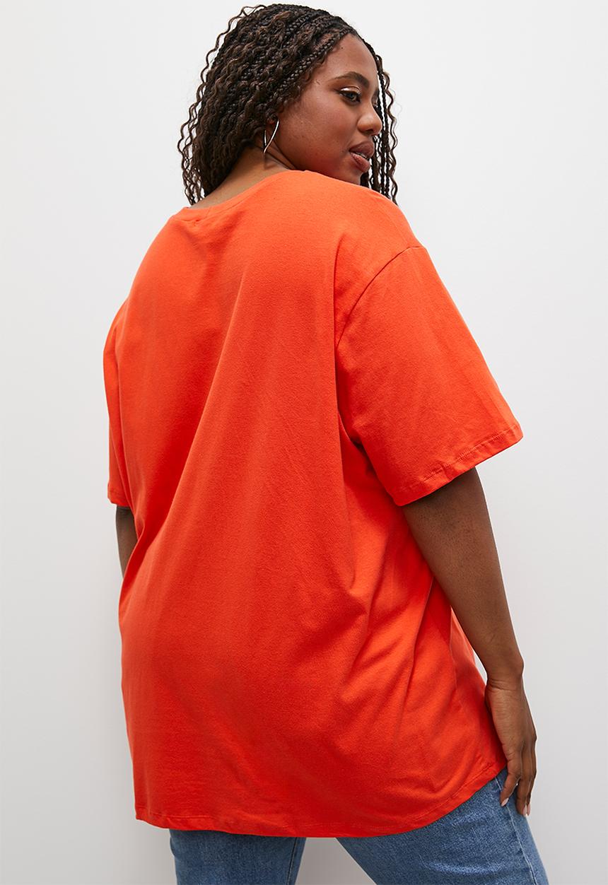 Superbalist - Oversized plain print tee - orange