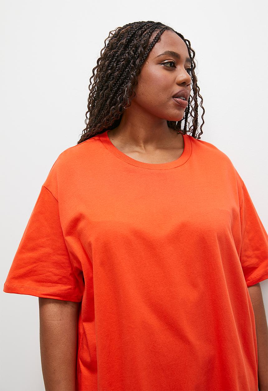 Superbalist - Oversized plain print tee - orange