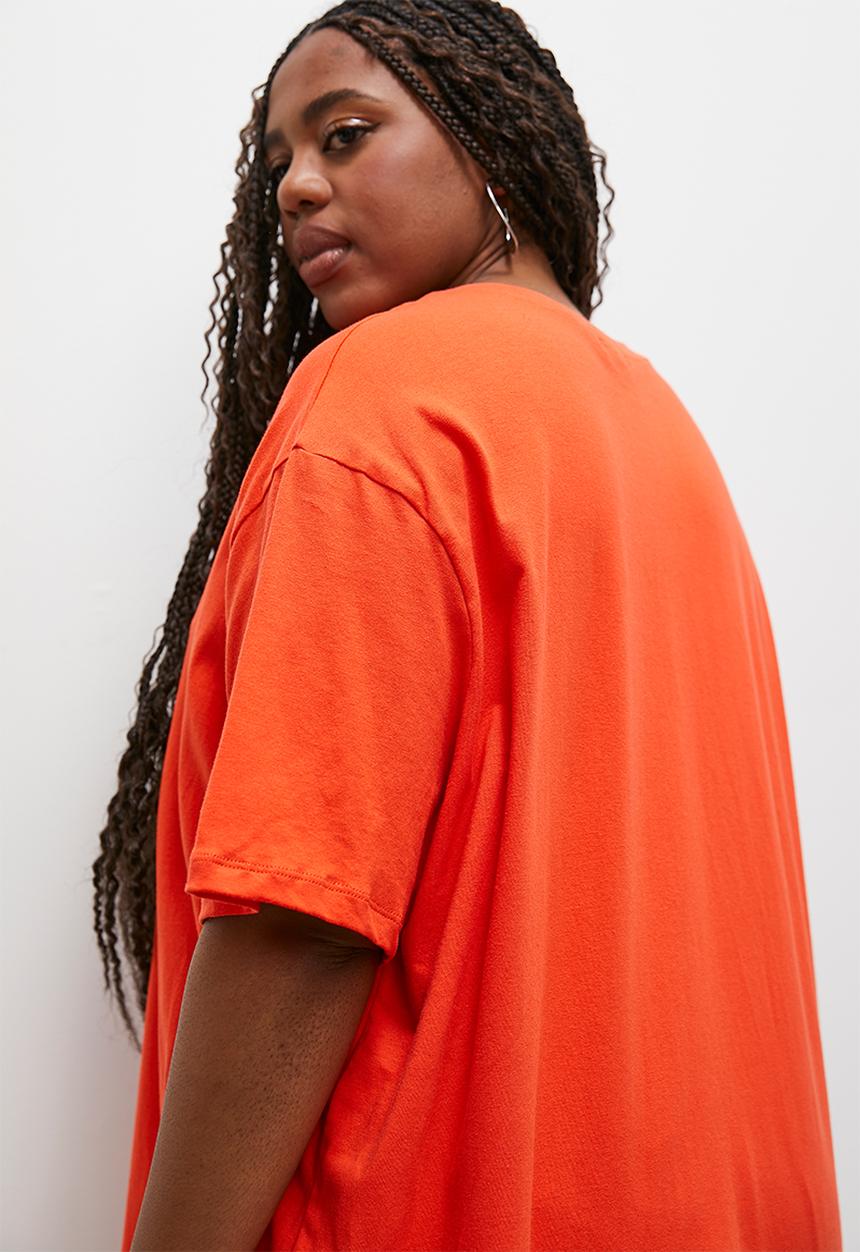 Superbalist - Oversized plain print tee - orange