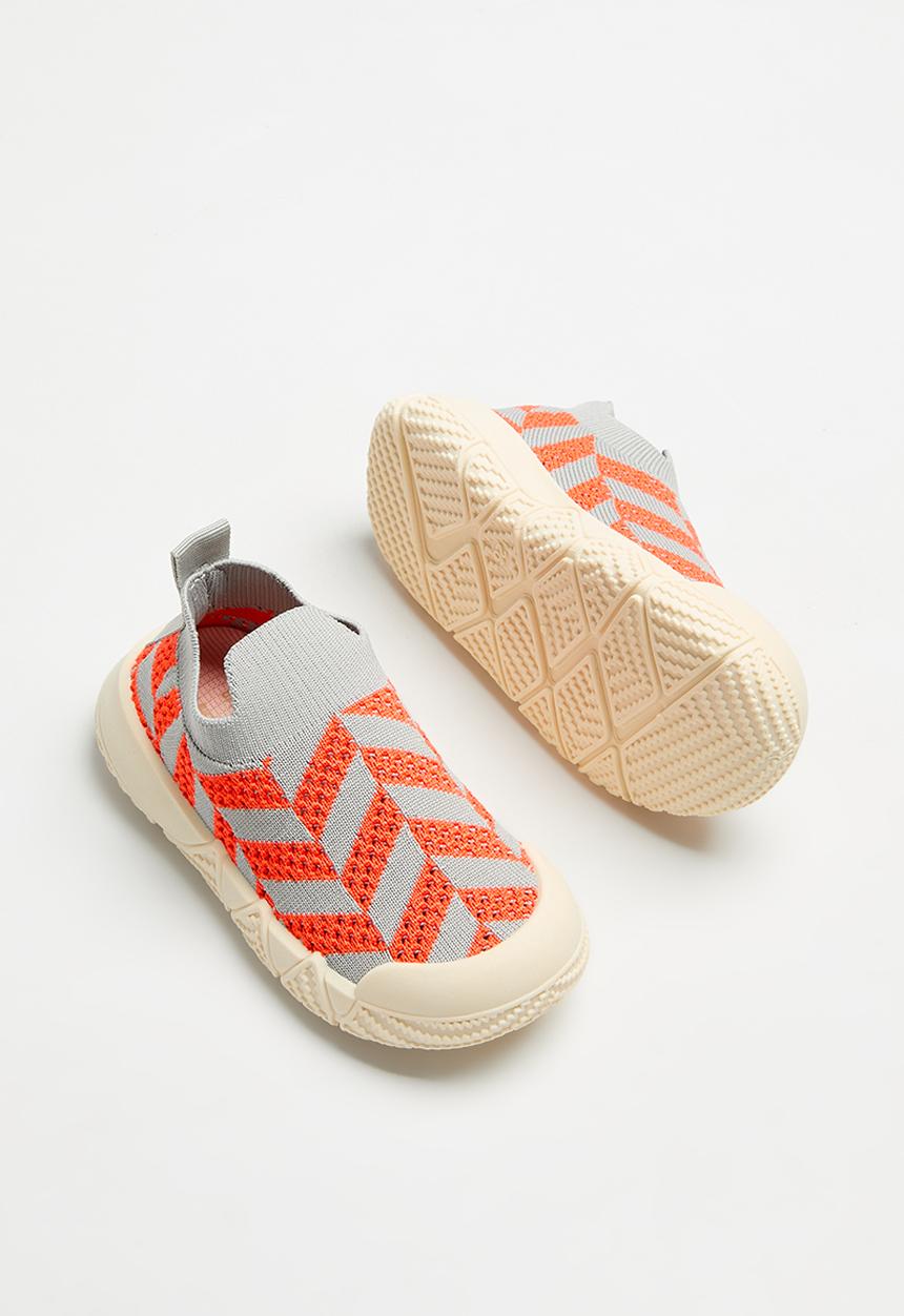 Pop Candy -  Slip on sneakers - orange and grey