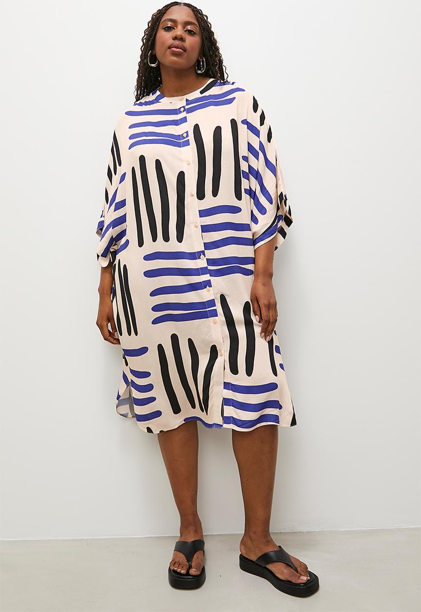 Superbalist - Short sleeve printed shirt dress - multi