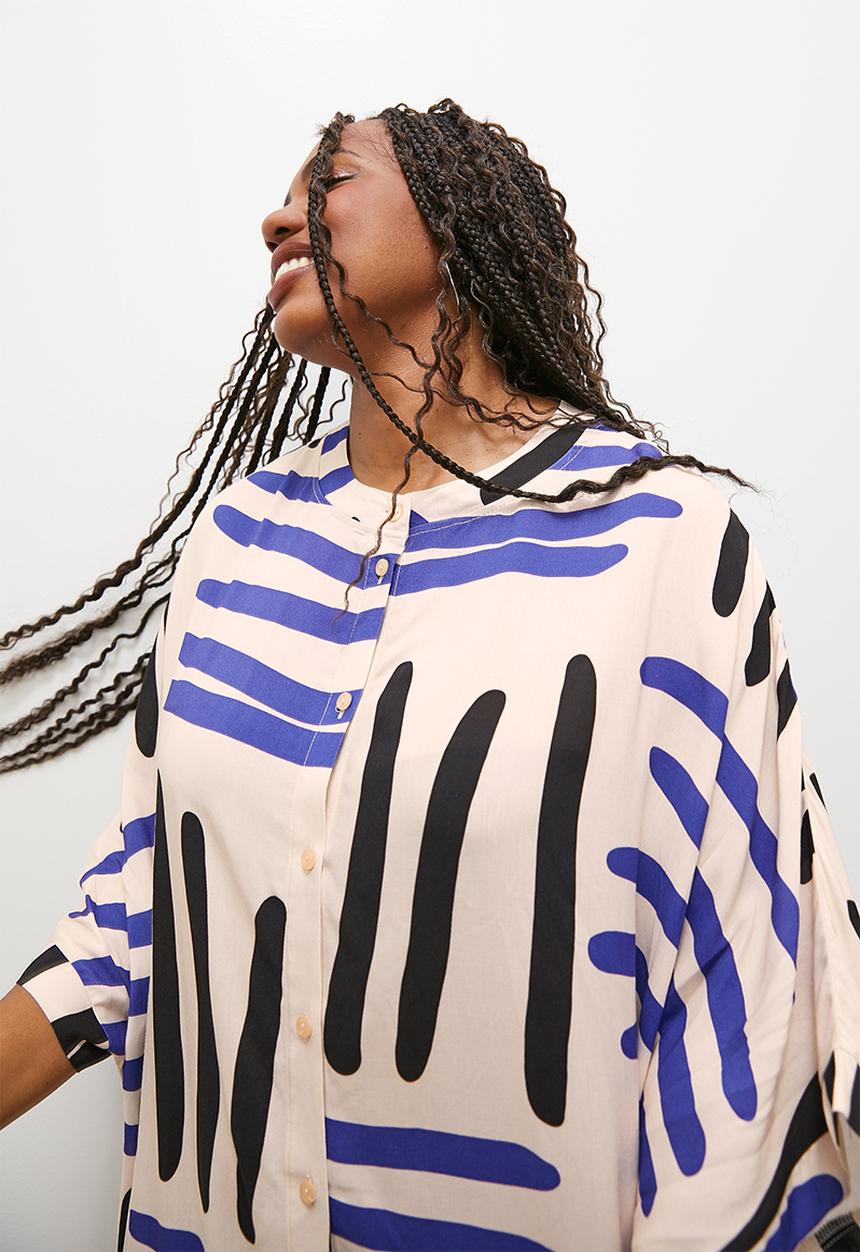 Superbalist - Short sleeve printed shirt dress - multi