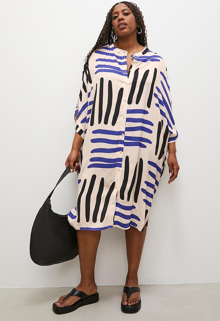 Superbalist - Short sleeve printed shirt dress - multi