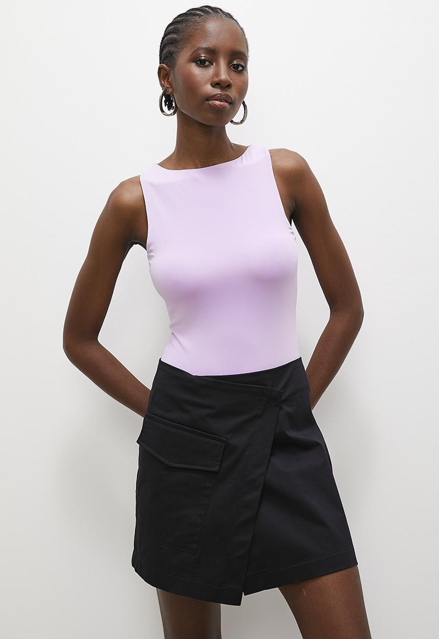 Superbalist - Boat neck bodysuit - lilac 