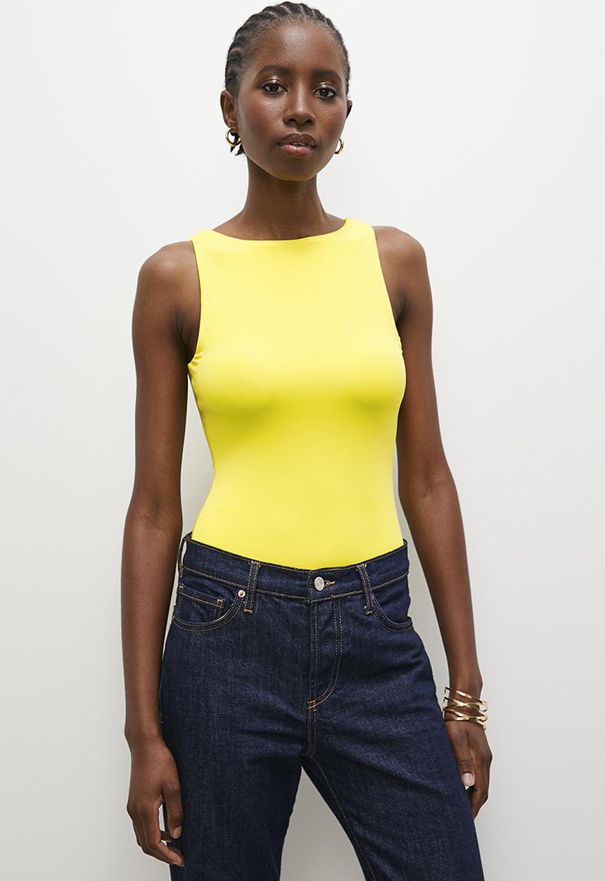 Superbalist - Boat neck bodysuit - yellow