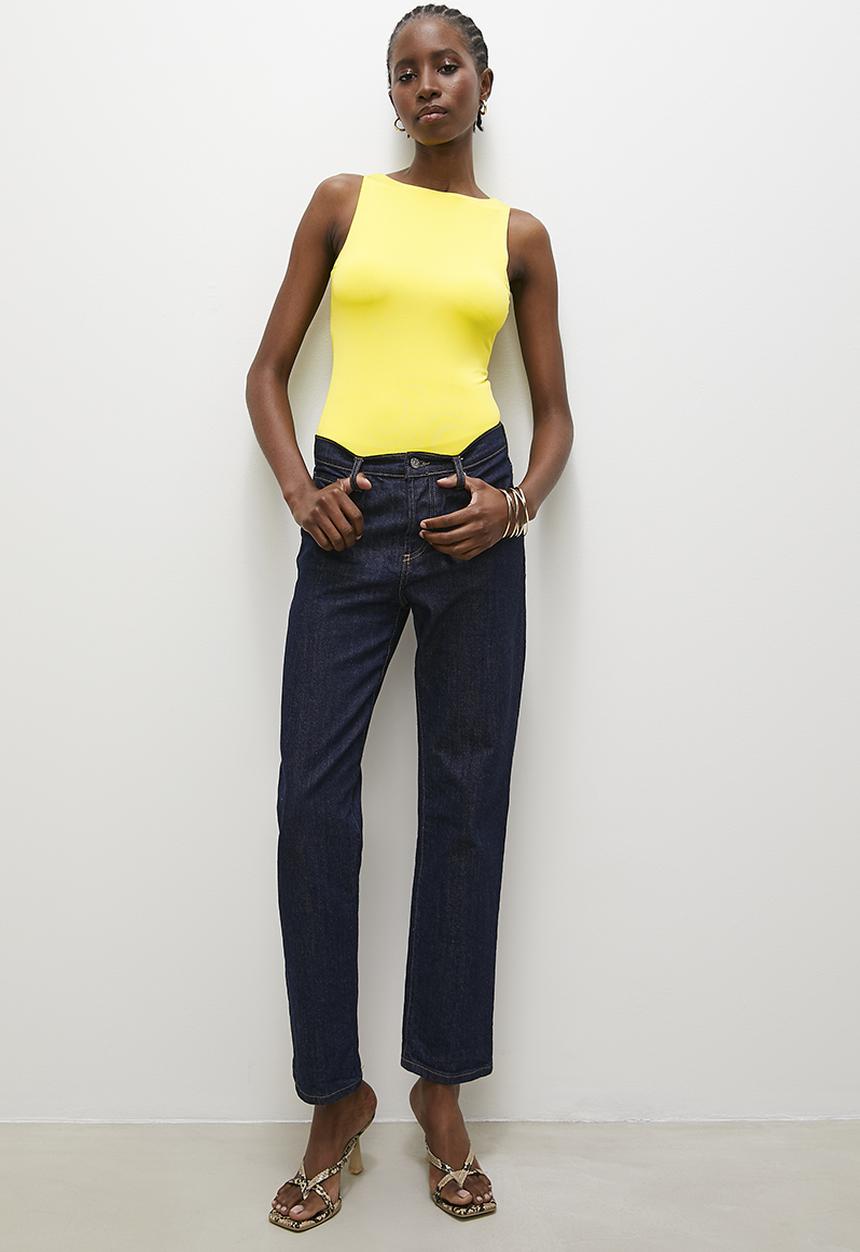 Superbalist - Boat neck bodysuit - yellow