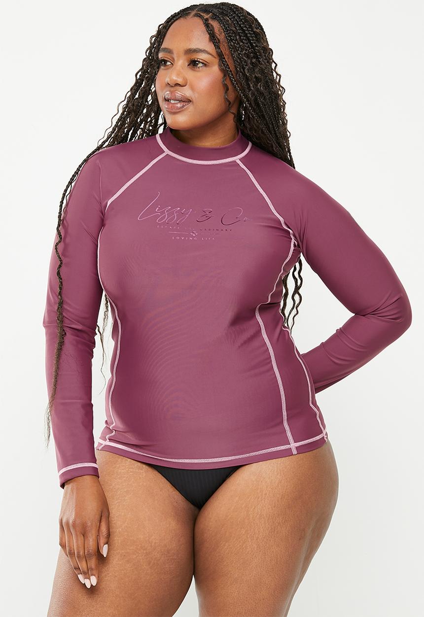 Lizzy - Plus vallery long sleeve rashie - hawthorn rose