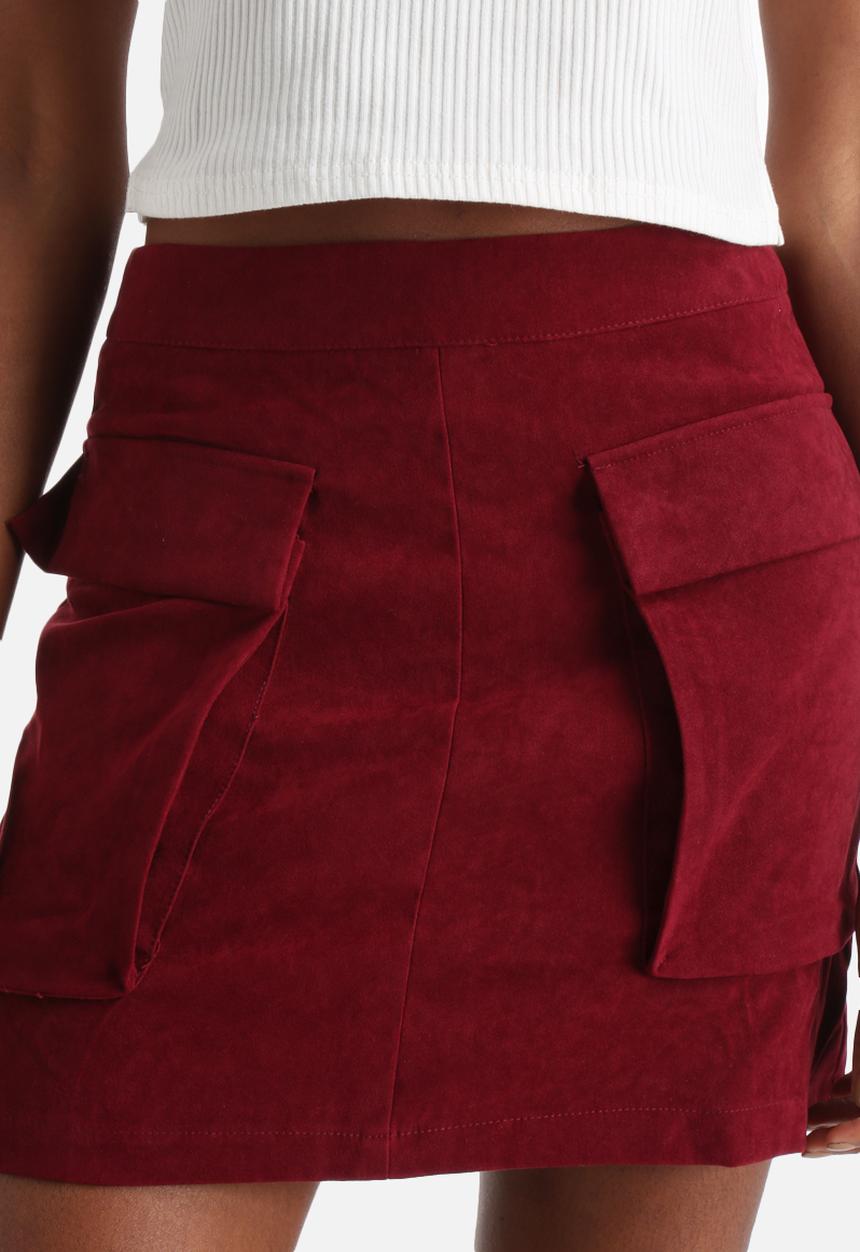 Influence. - Faux Suede Pocket Skirt