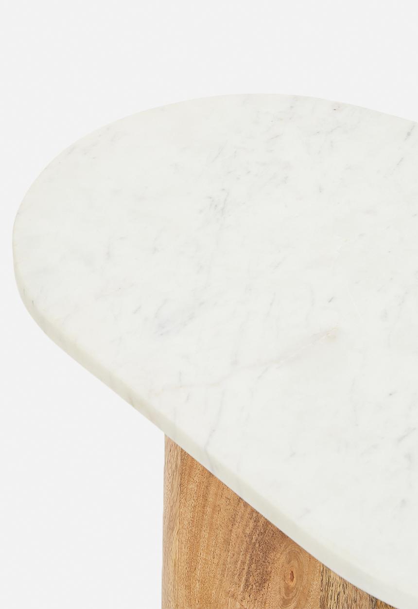 Sixth Floor - Eden mango wood and marble side table - natural