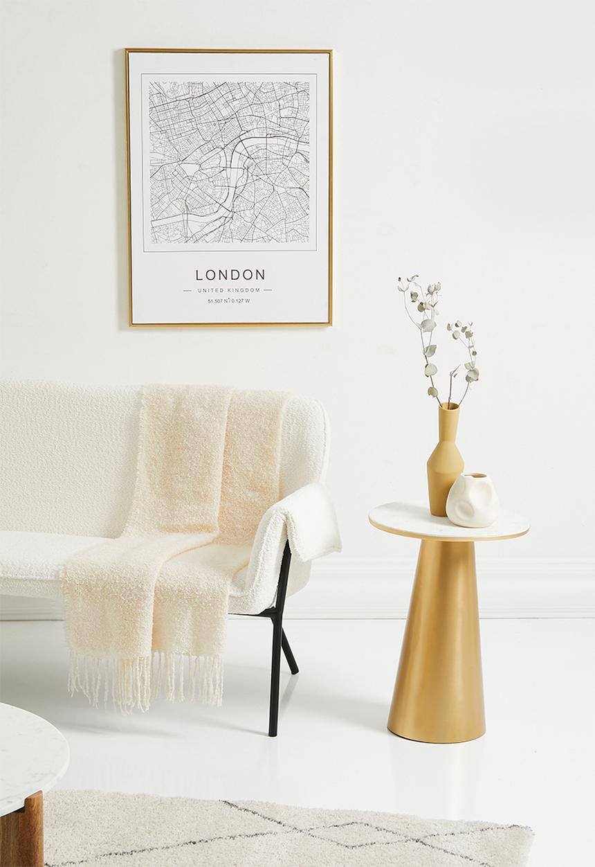 Sixth Floor - Harlow side table - gold