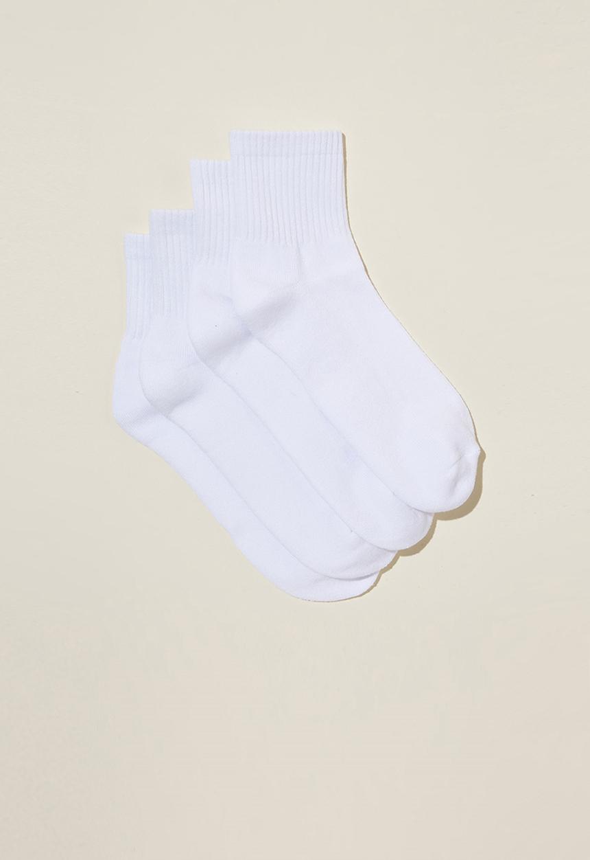 Rubi - The perfect pair quarter crew sock 2 pack - white