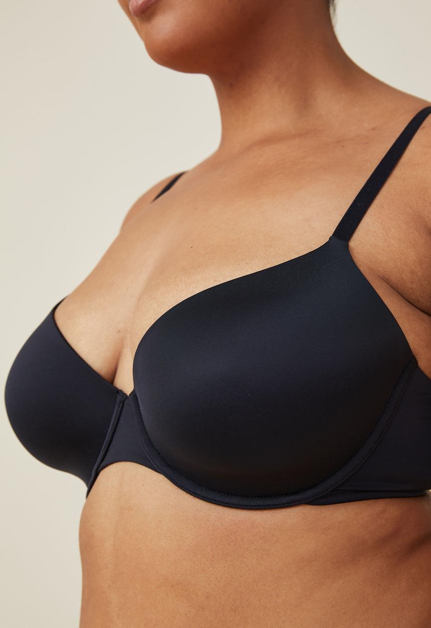 Cotton On - Ultimate comfort full coverage T-shirt bra - black