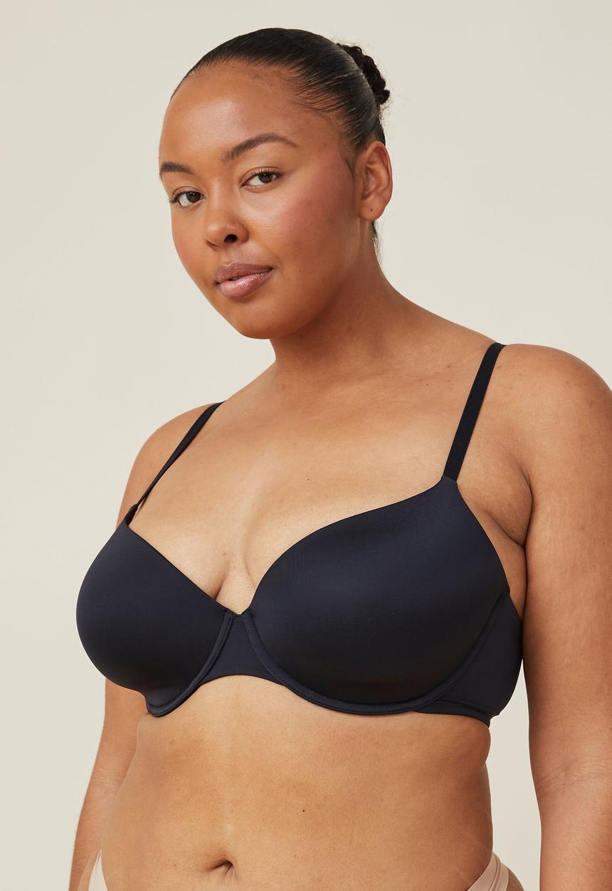 Cotton On - Ultimate comfort full coverage T-shirt bra - black