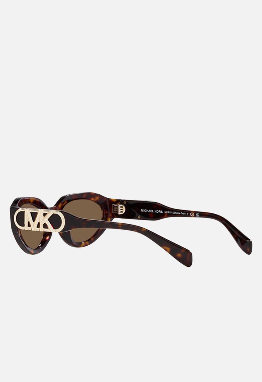 Michael Kors Eyewear - Empire oval sunglasses 0mk2192 53 - tortoise