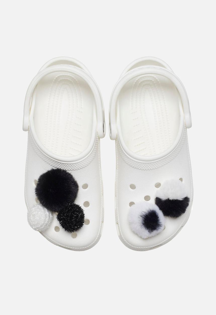 Crocs - Puff ball 5 pack - black & white
