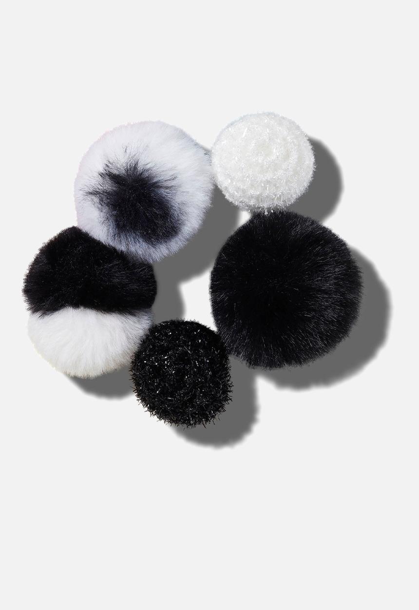 Crocs - Puff ball 5 pack - black & white