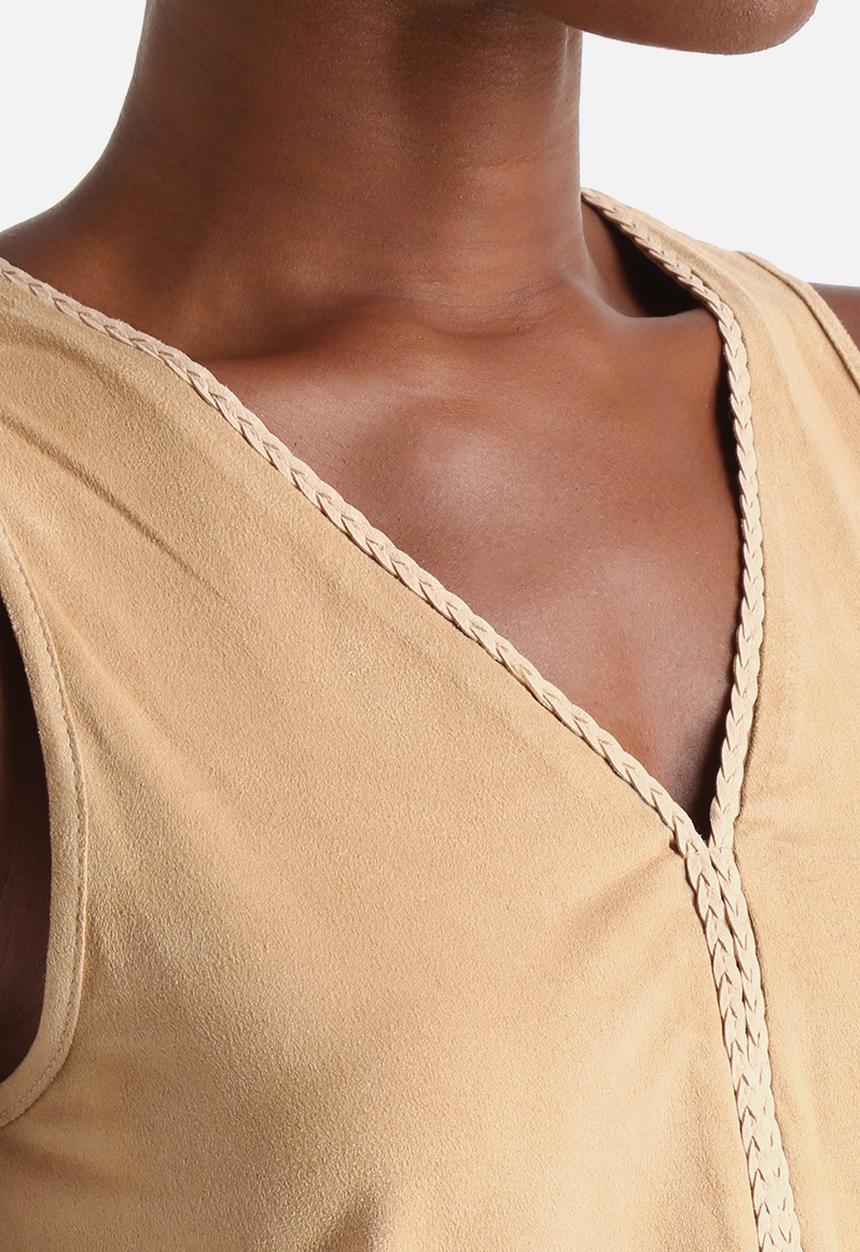 Influence. - Suede Braided Vest Top