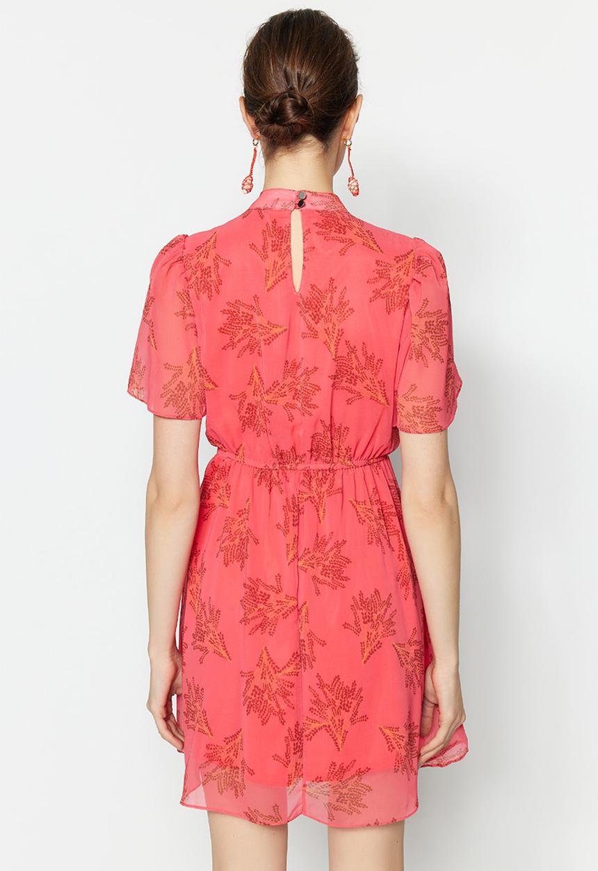 Trendyol - Short bell sleeves mini dress - pink