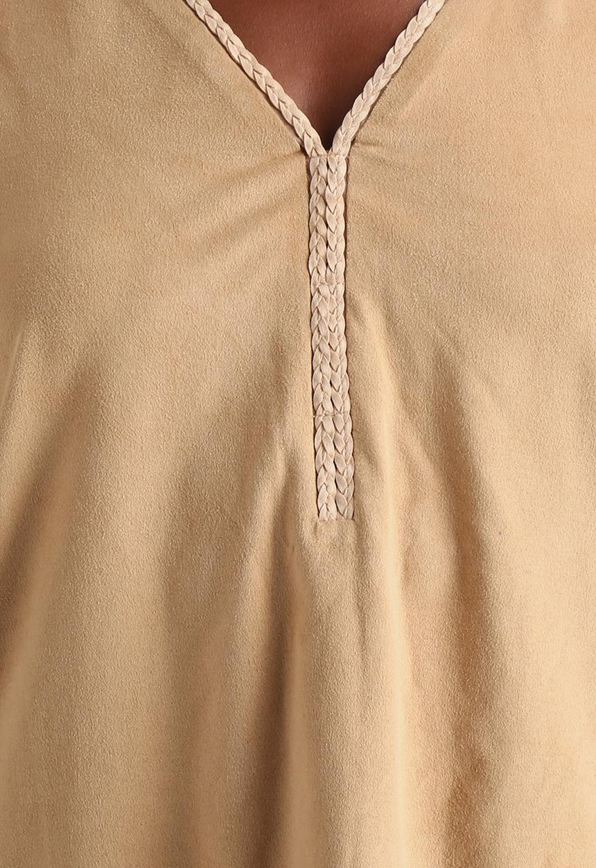 Influence. - Suede Braided Vest Top