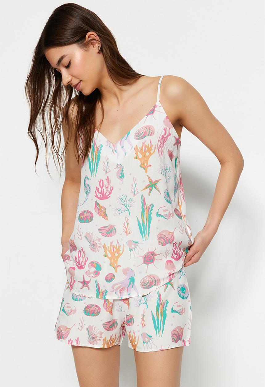 Trendyol - Under the sea strappy pj set - multi