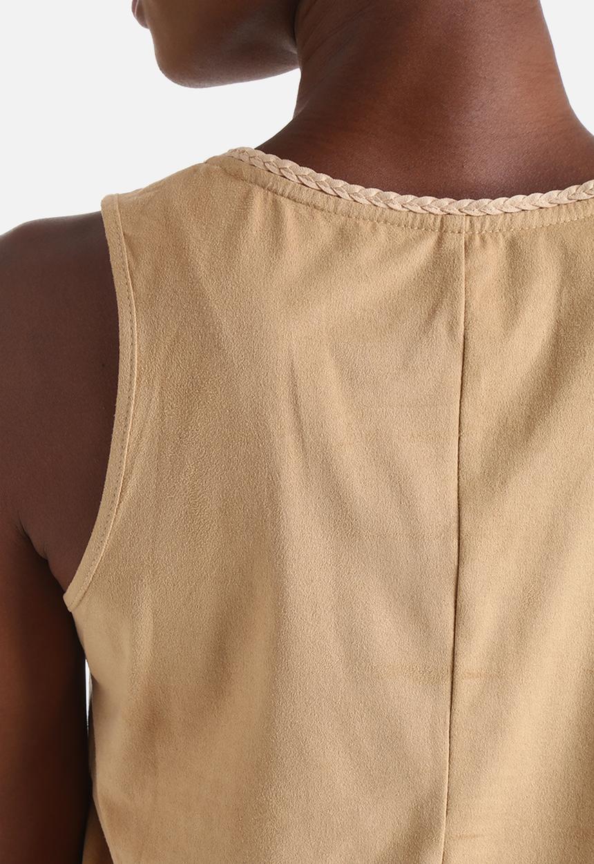 Influence. - Suede Braided Vest Top