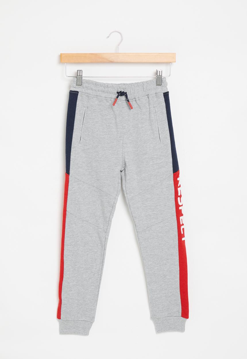 MINOTI - Respect fleece panel jogger - grey marl 