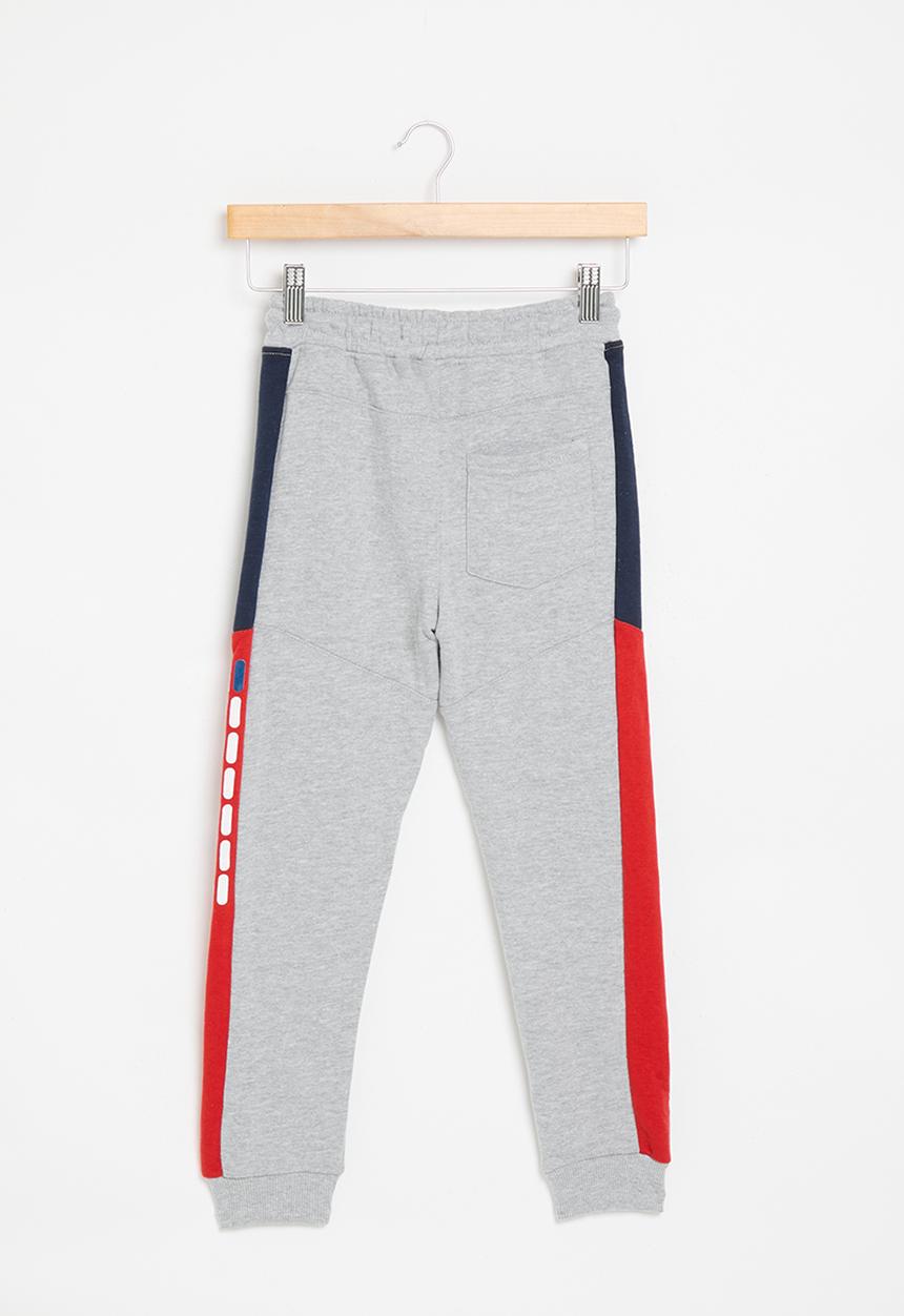 MINOTI - Respect fleece panel jogger - grey marl 