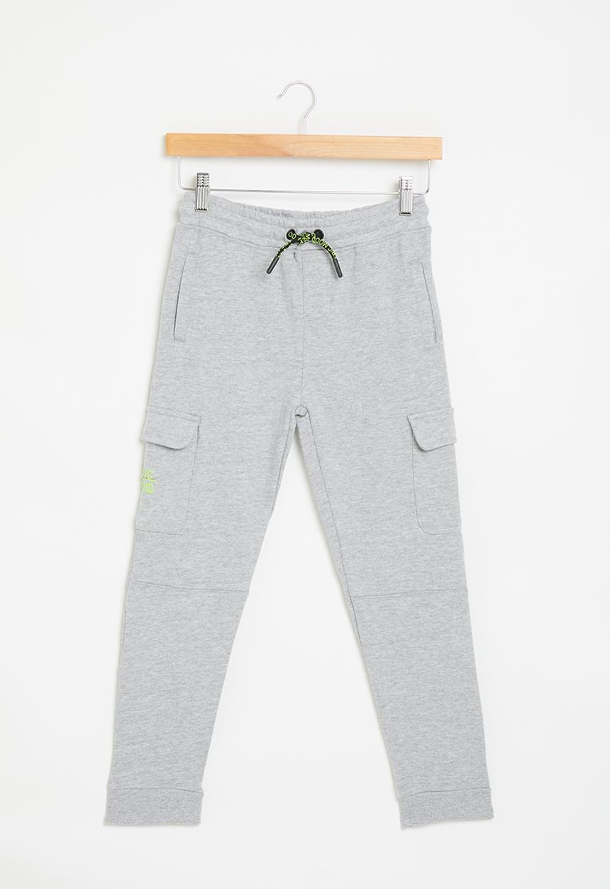 MINOTI - Fleece combat Jogger - dark grey marl 
