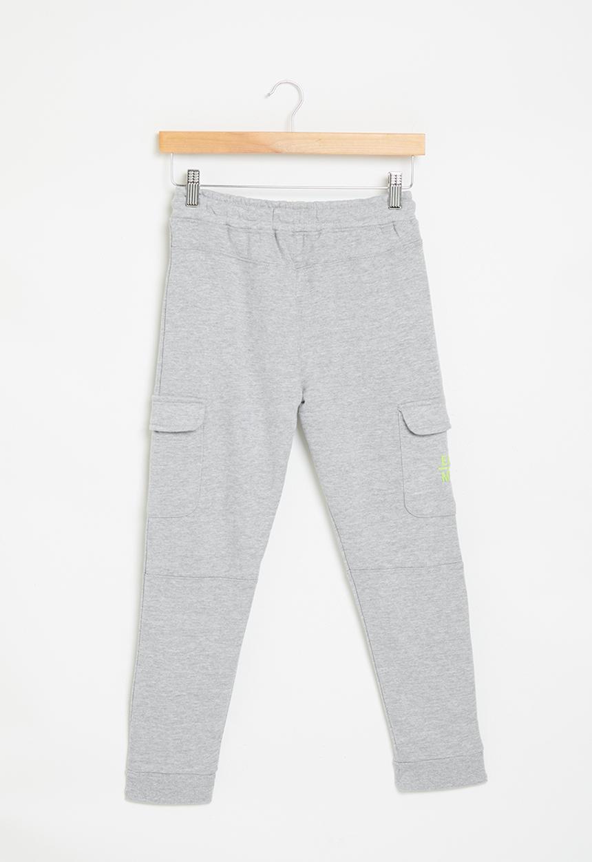 MINOTI - Fleece combat Jogger - dark grey marl 
