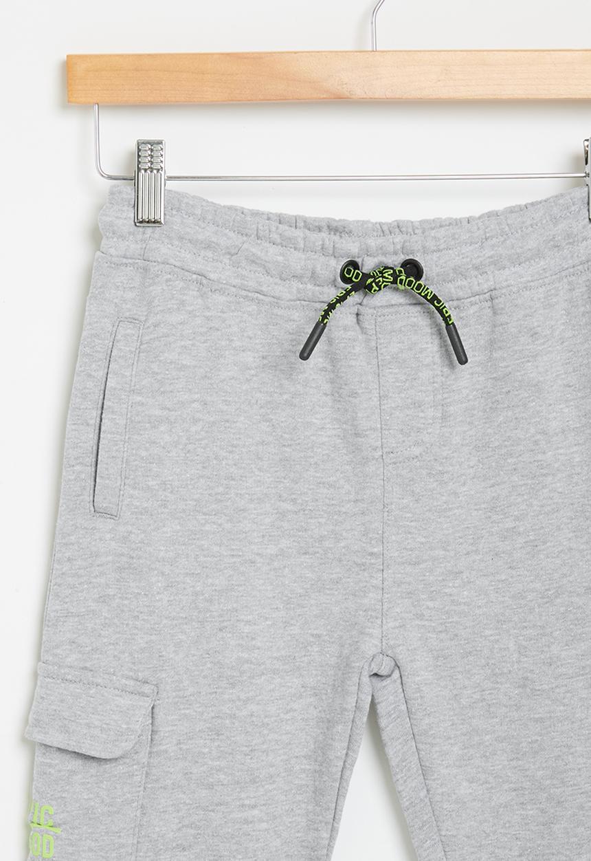 MINOTI - Fleece combat Jogger - dark grey marl 