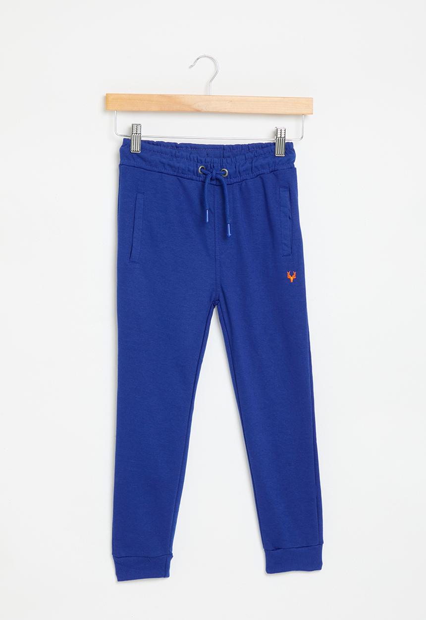 MINOTI - Boys basic emb fleece jogpant - royal 